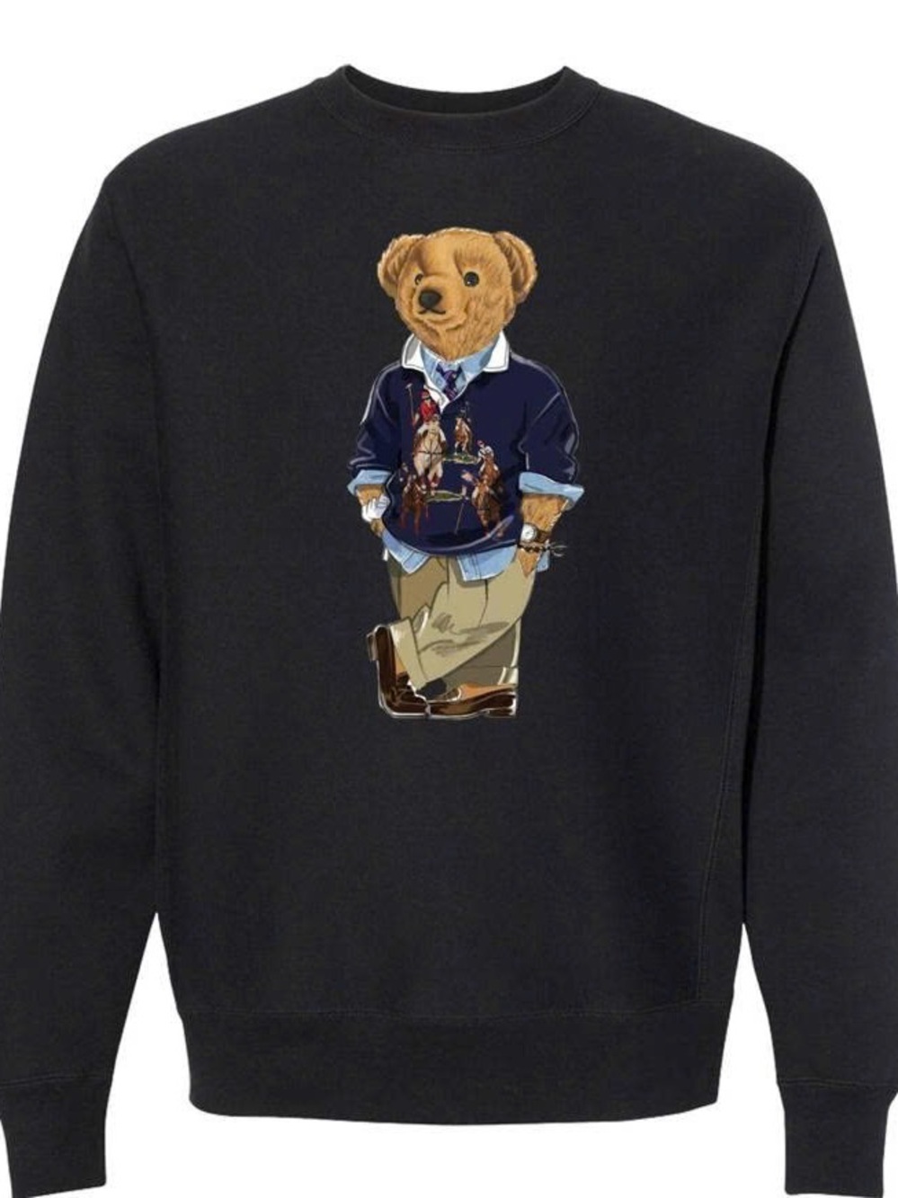 Sweater with Teddy Bear Graphic